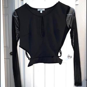 Small black crop top